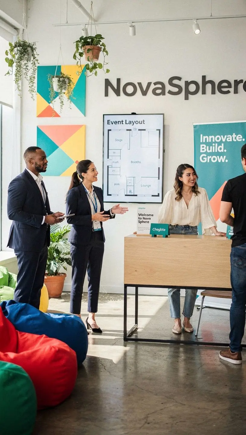 Otwarta przestrzeń biurowa z zielonymi roślinami, które wprowadzają świeżość i poprawiają samopoczucie pracowników.